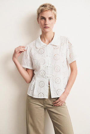 BLOUSE BRODÉ ANGLAISE ÉLISE