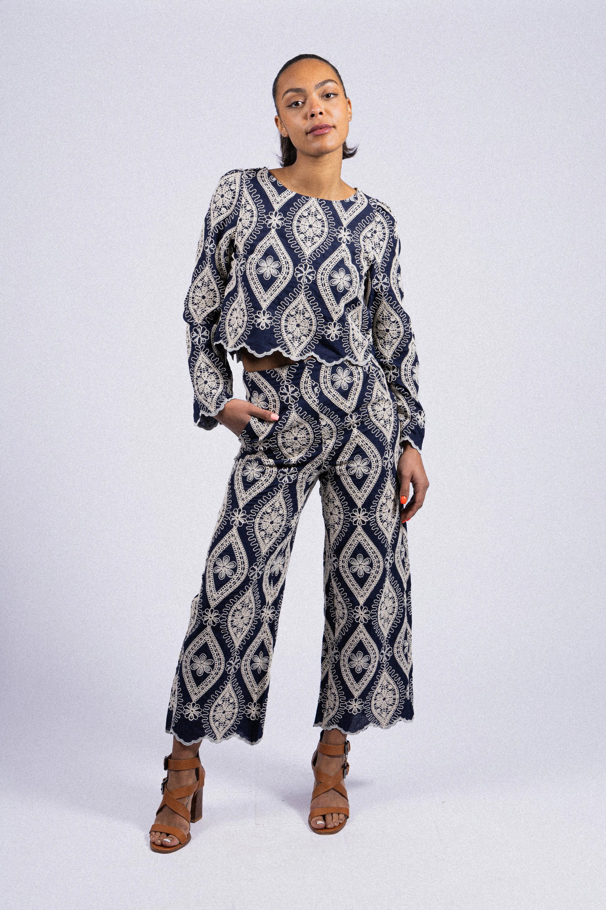 BLOUSE BRODÉE EN COTON MARGAUX RDG