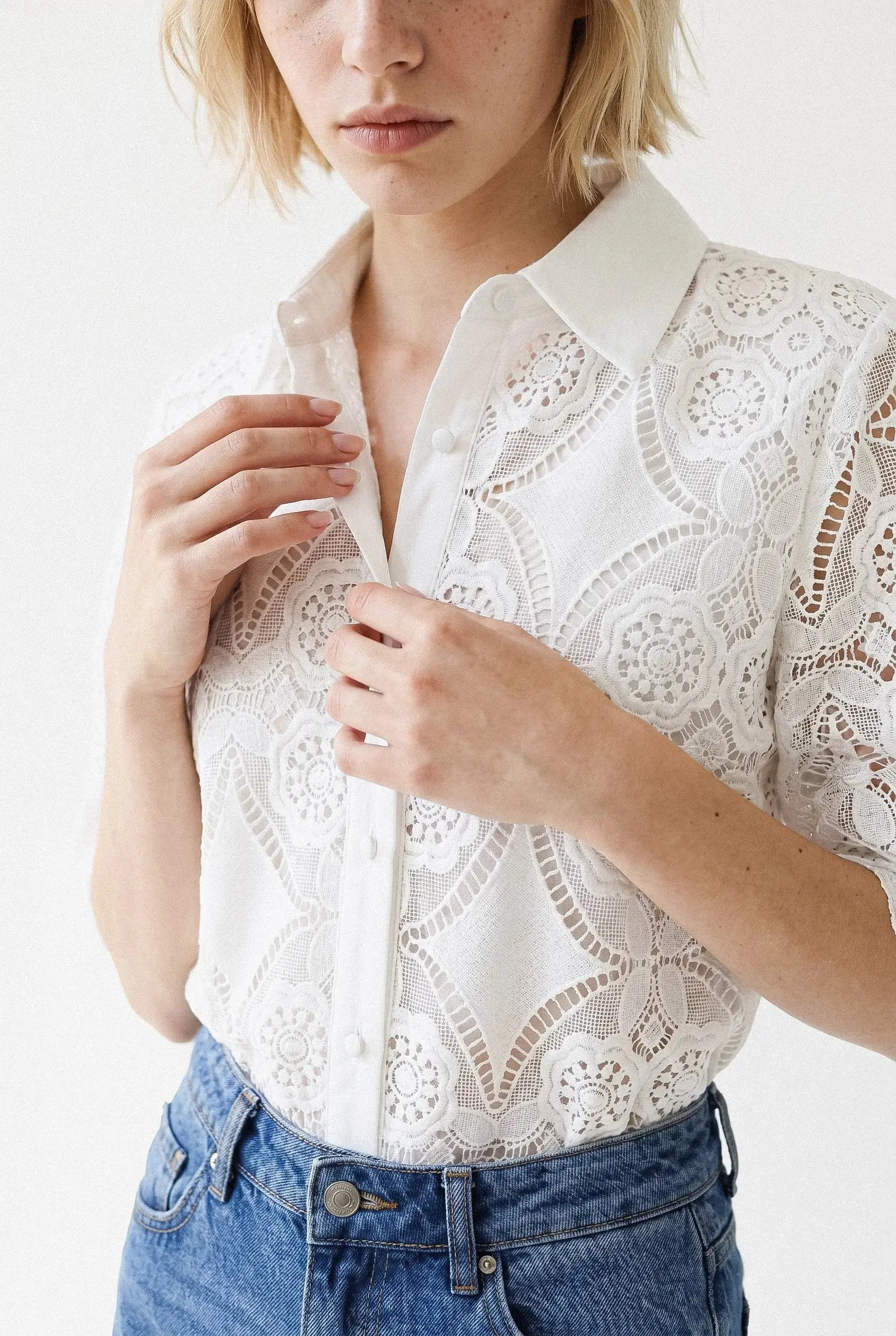 CHEMISE DENTELLE ROSE Not specified