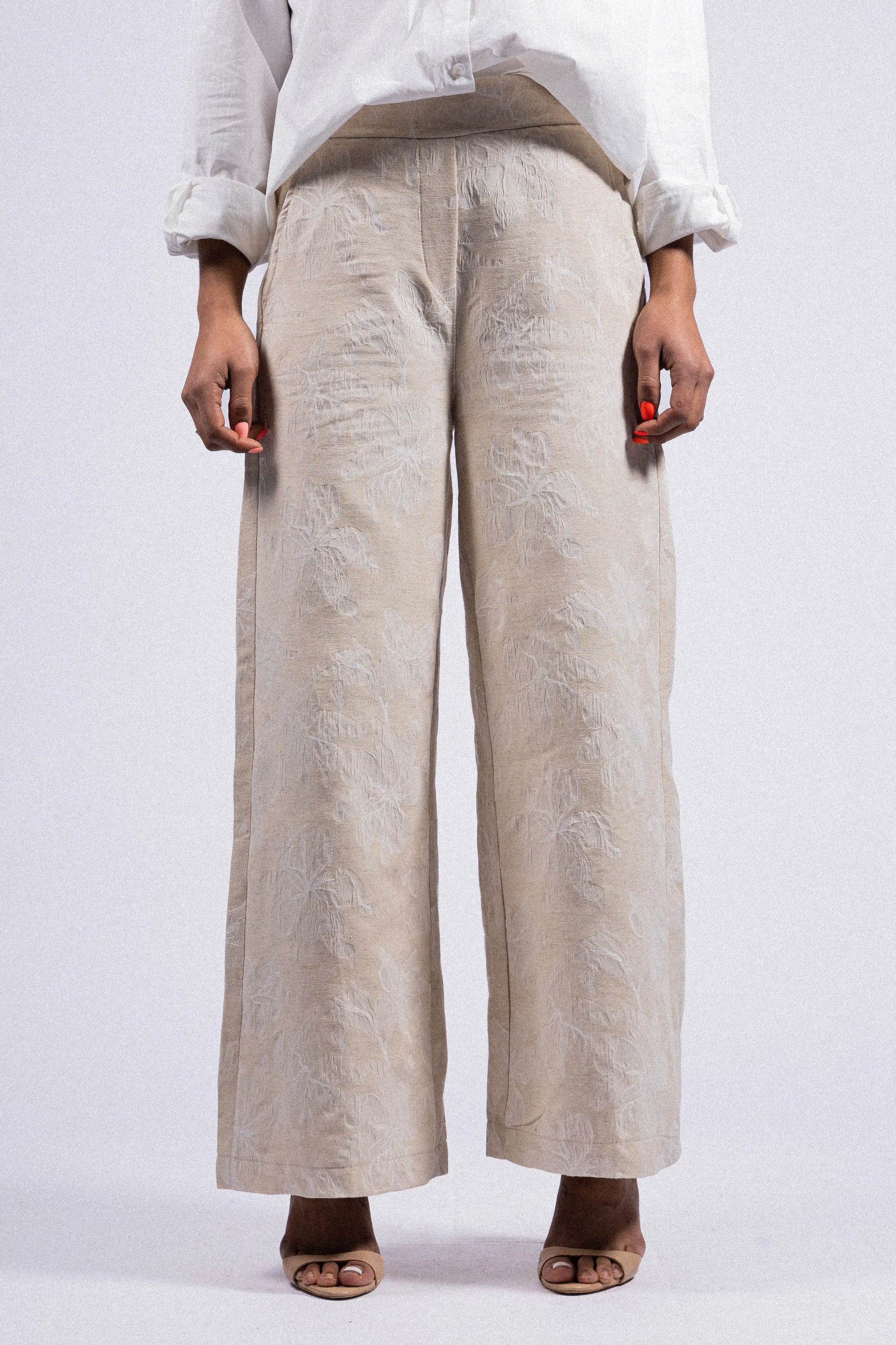 PANTALON EN COTON LIN ANOUK RDG