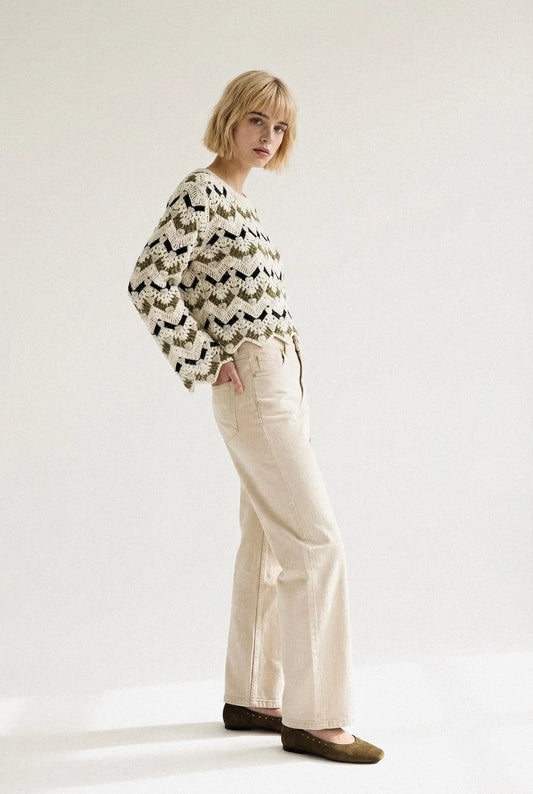 PULL AJOURÉ EN MAILLE ÉDÉN Not specified