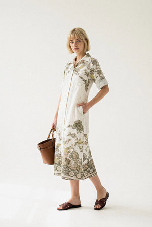 Robe Broderie Fleurie Claire, robe longue