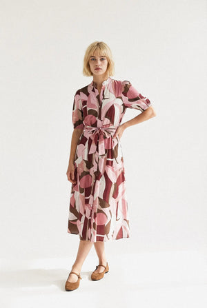Robe Coton Glacé Pauline, robe midi