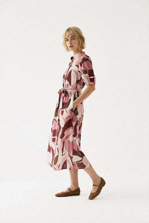 Robe Coton Glacé Pauline, robe midi