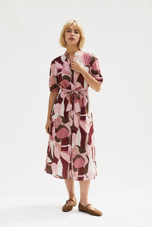 Robe Coton Glacé Pauline, robe midi