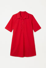 Robe Coton Glacé Roseline, robe courte, rouge