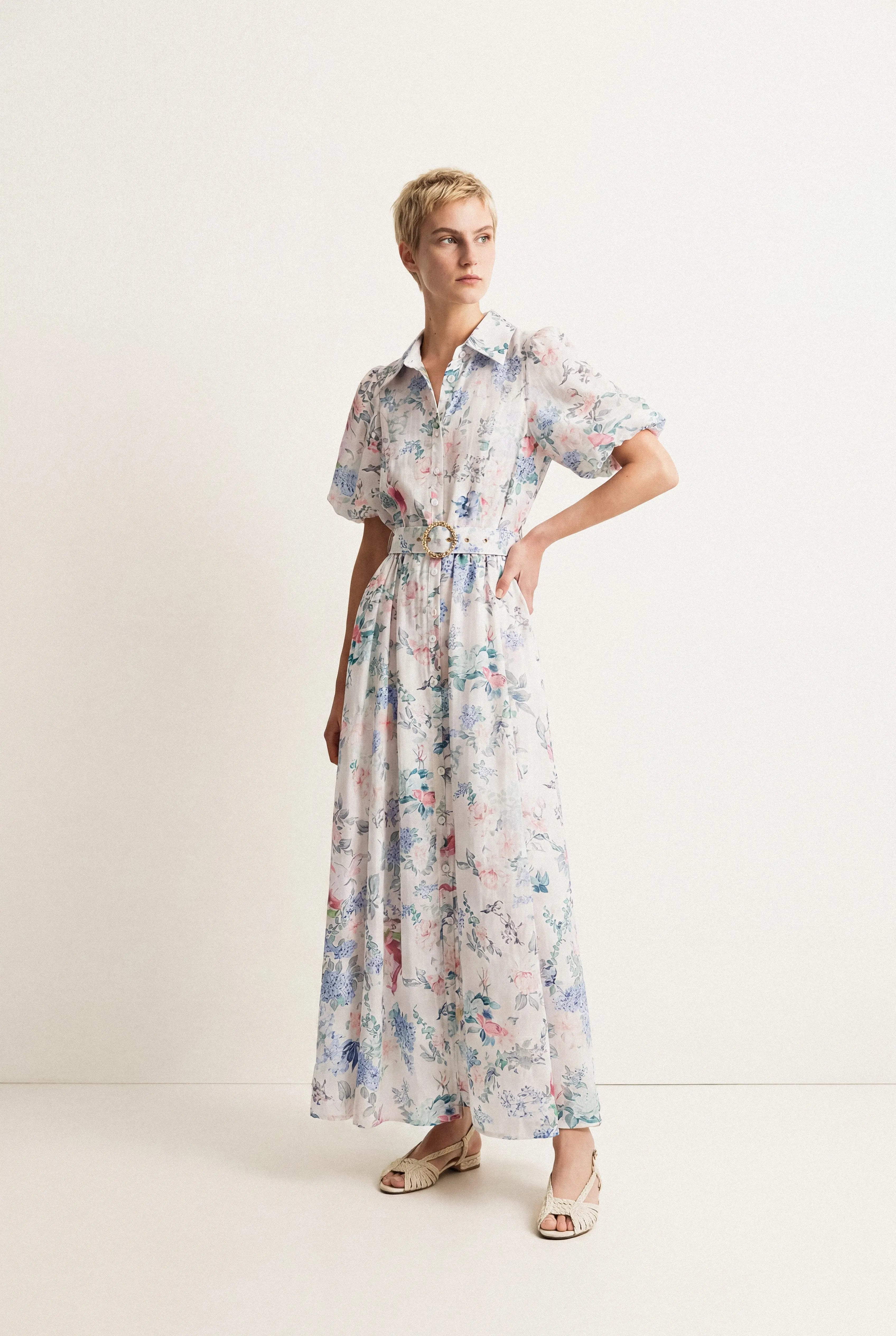 ROBE IMPRIMÉ CEINTURE FLORINE