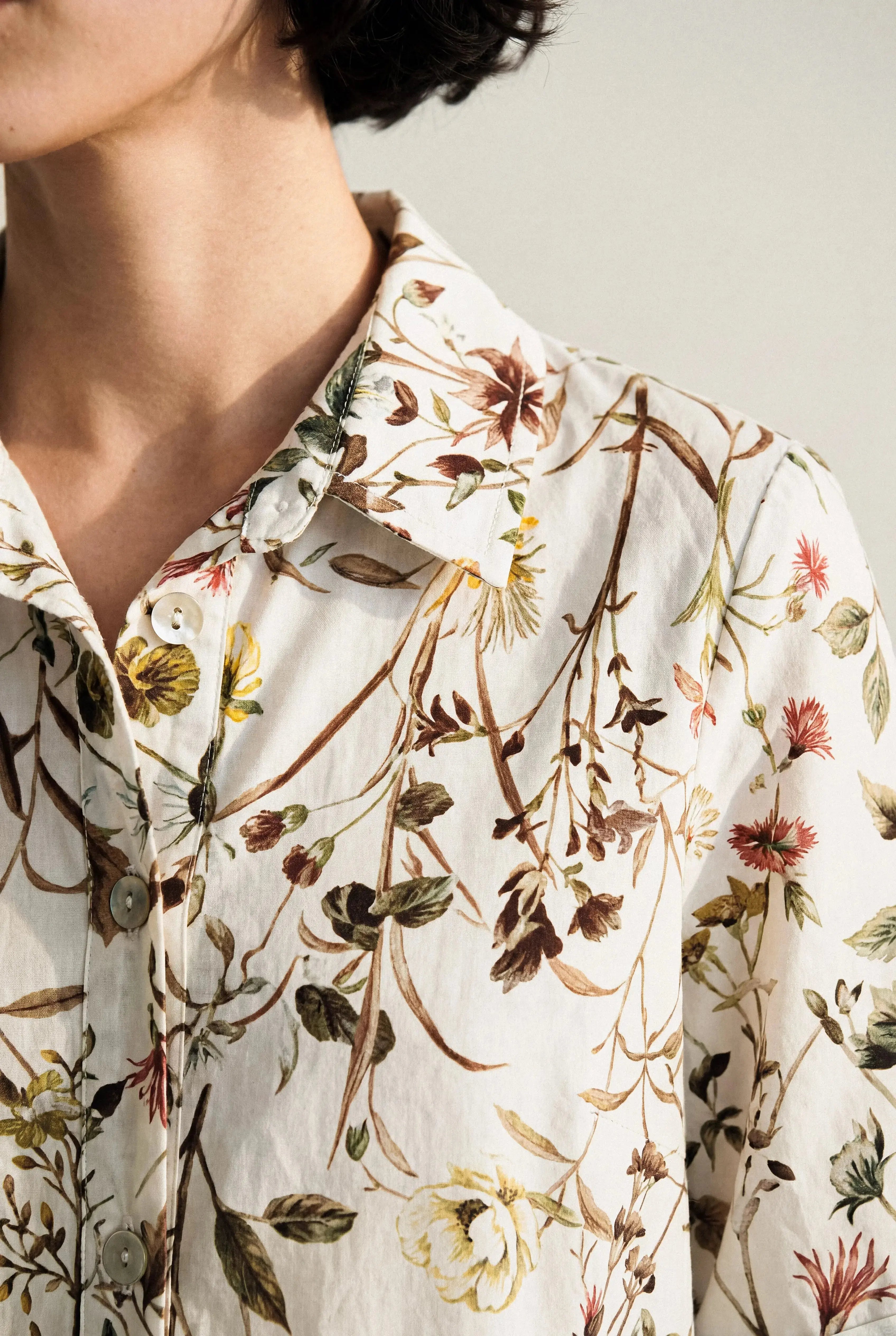 ROBE IMPRIMÉE EN COTON GLACÉ AGATHE BELLA STAGIONE