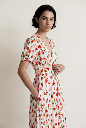 ROBE LONGUE COQUELICOT CÉCILE