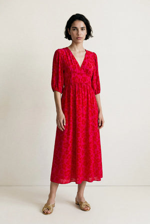 ROBE MIDI SMOCKÉE ANGÈLE