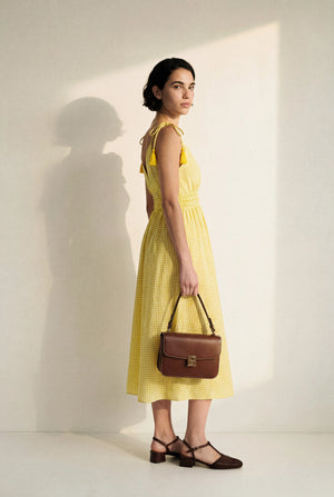 ROBE VICHY À BRETELLES NOUÉES BLANDINE