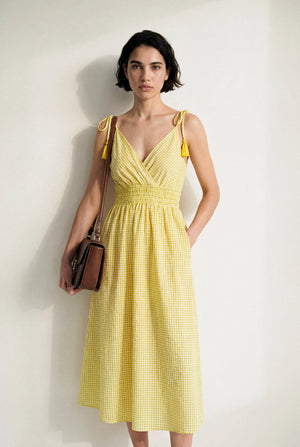 ROBE VICHY À BRETELLES NOUÉES BLANDINE