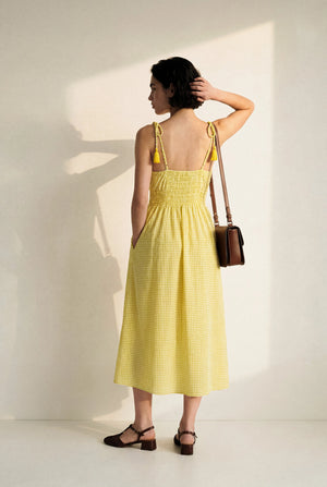 ROBE VICHY À BRETELLES NOUÉES BLANDINE