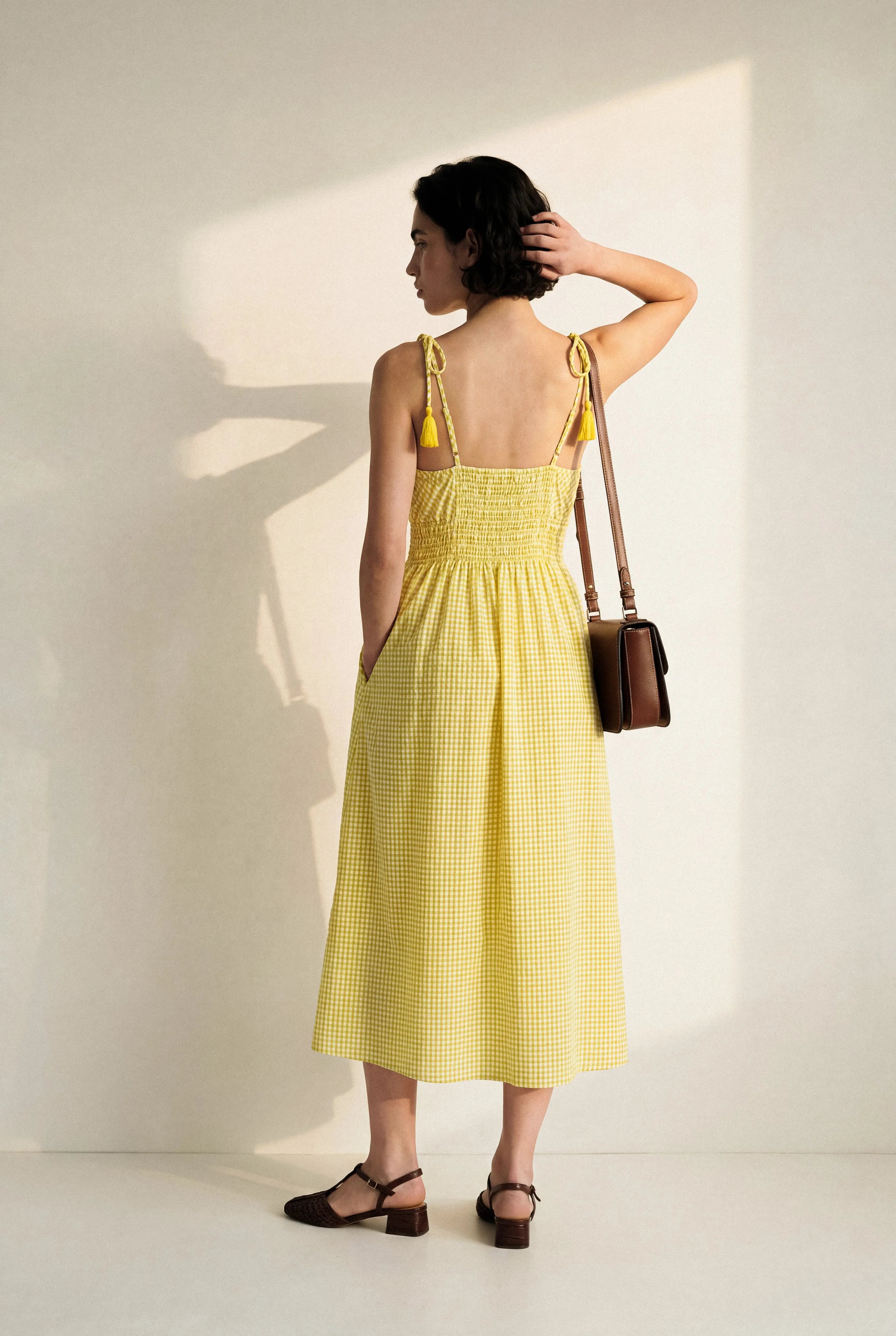 ROBE VICHY À BRETELLES NOUÉES BLANDINE