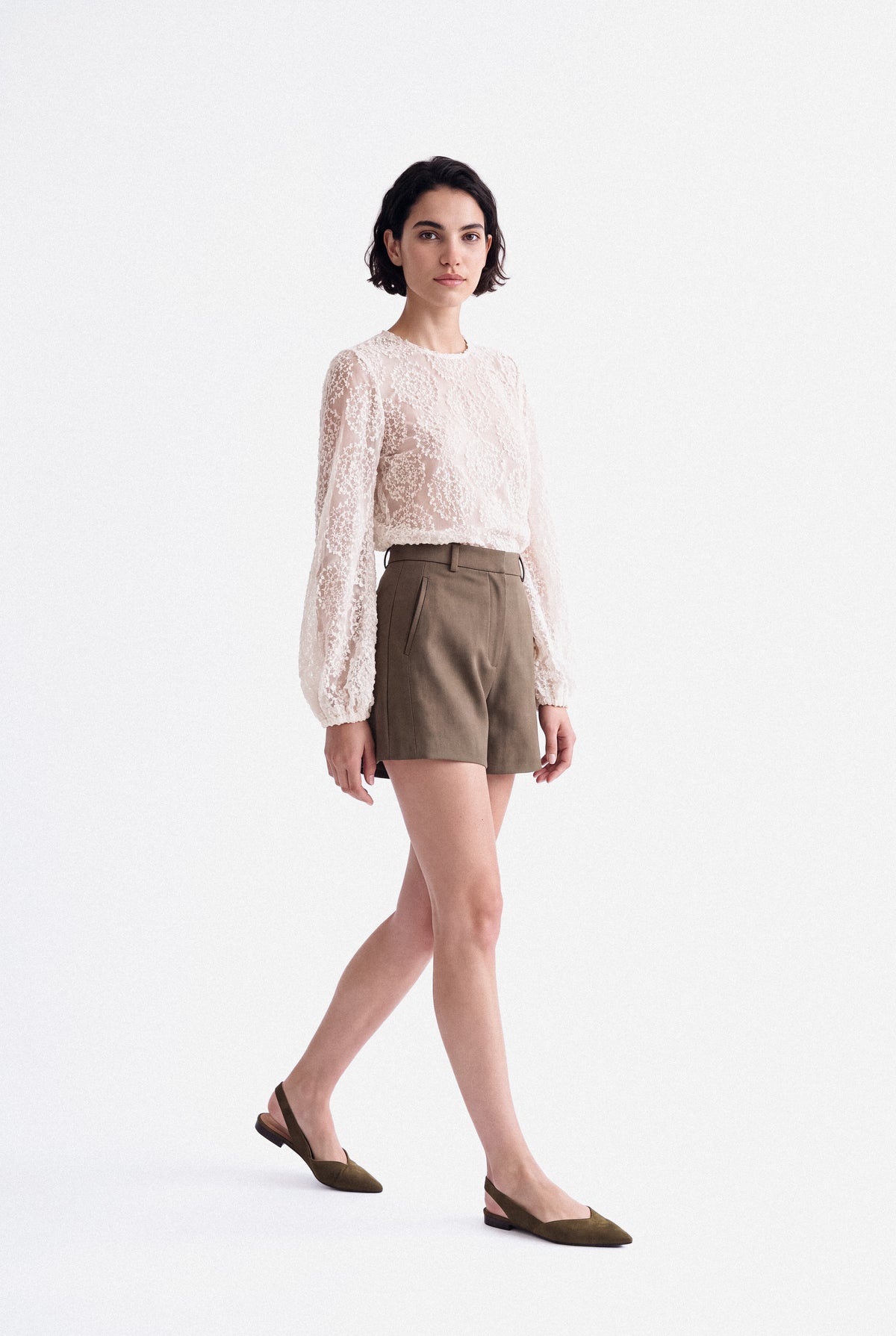 Blouse Rosette, ecru