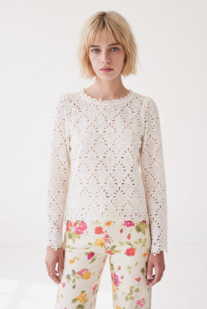 TOP DENTELLE ANGLAISE