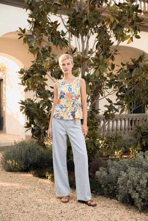 EUGENIE KNOT PRINT TOP