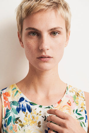 EUGENIE KNOT PRINT TOP