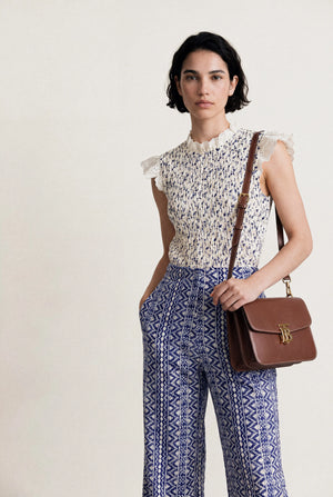 TOP SMOCKÉE FLEURIE ADRIENNE