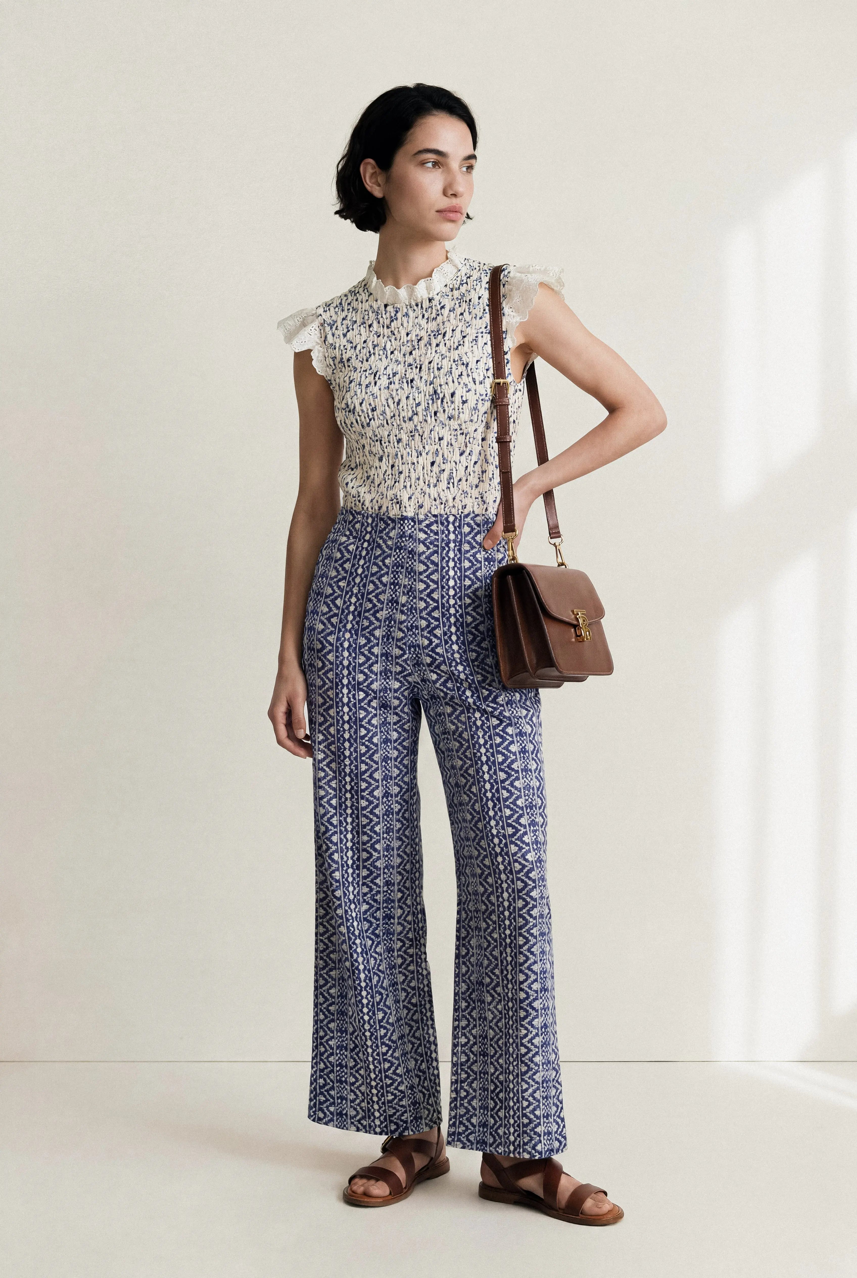 TOP SMOCKÉE FLEURIE ADRIENNE