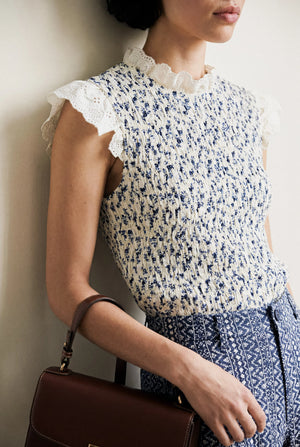 TOP SMOCKÉE FLEURIE ADRIENNE