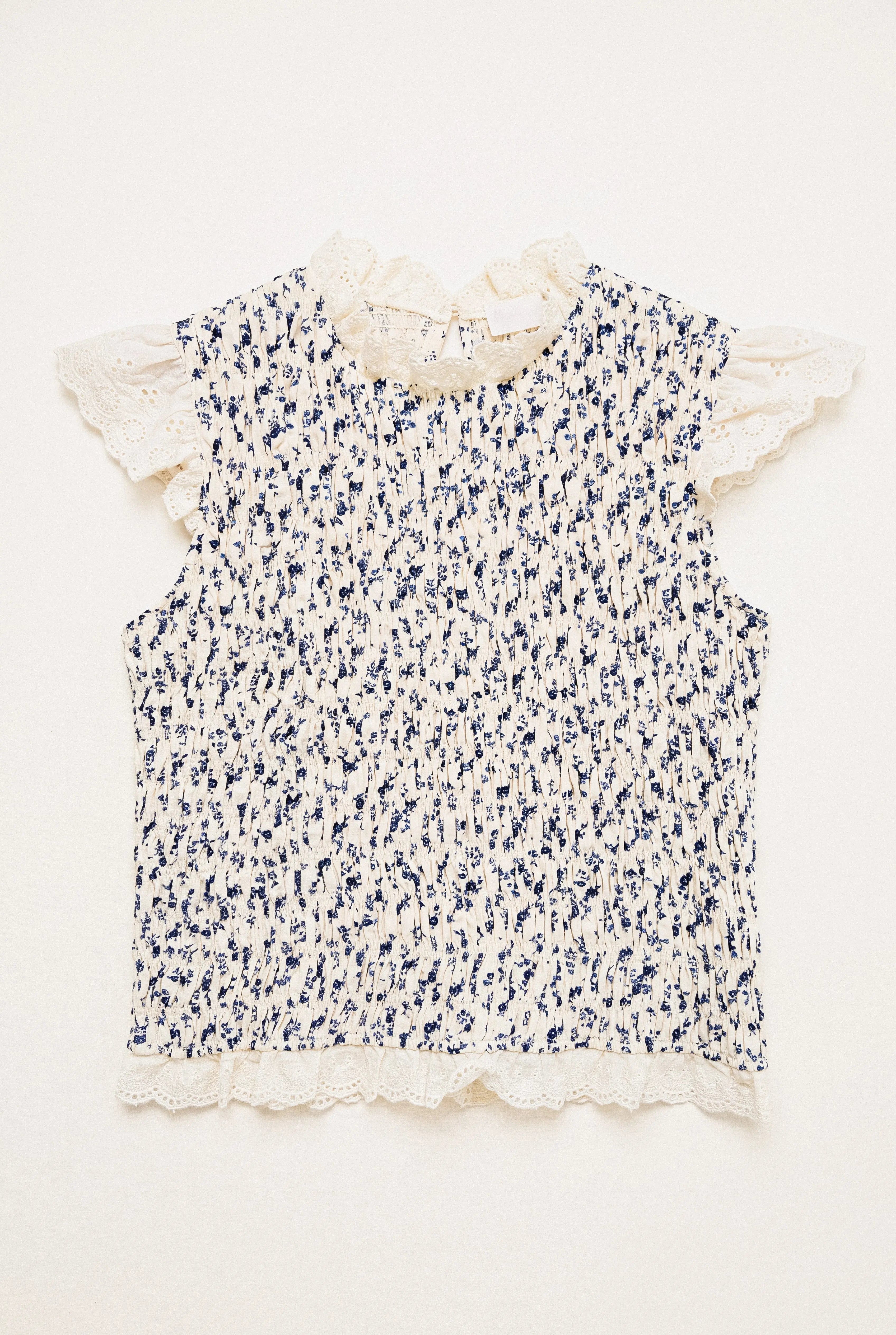 TOP SMOCKÉE FLEURIE ADRIENNE
