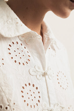 BLOUSE BRODÉ ANGLAISE ÉLISE