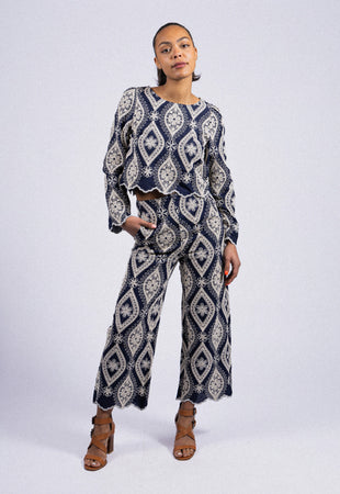 BLOUSE BRODÉE EN COTON MARGAUX RDG