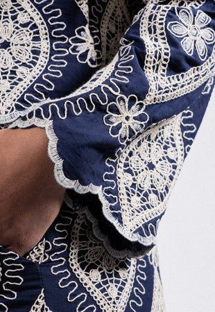 BLOUSE BRODÉE EN COTON MARGAUX RDG