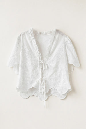 BLOUSE BRODERIE À LACETS LISON