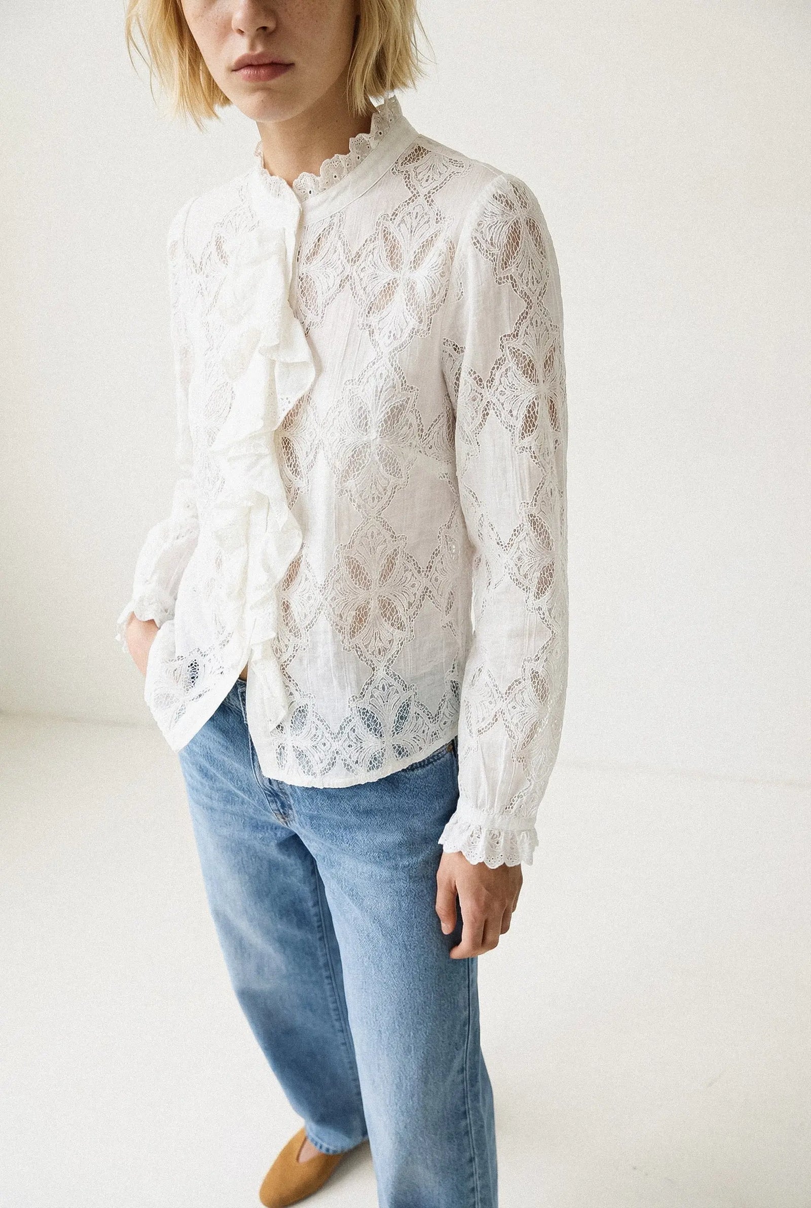 BLOUSE VOLANTS CLÉMENTINE Not specified