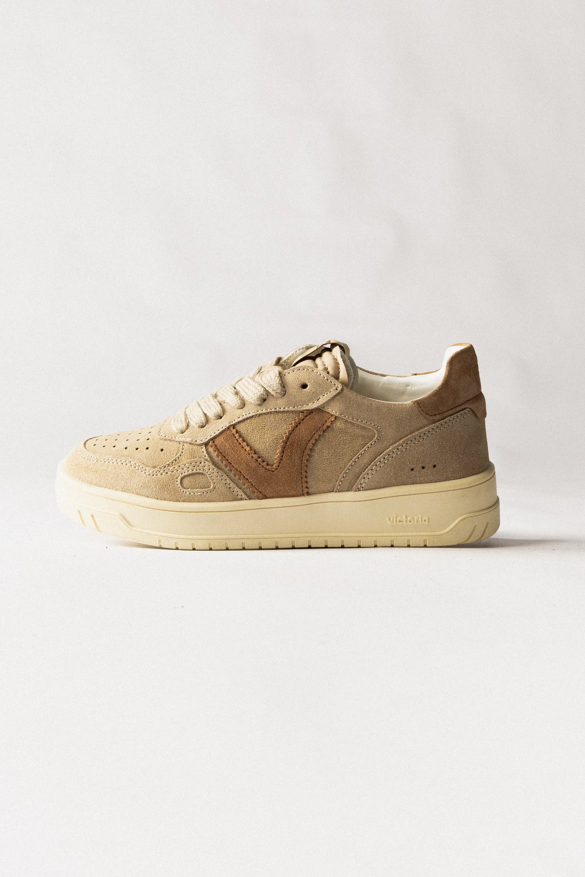 Baskets Seul – Cuir Fendu Bicolore RDG