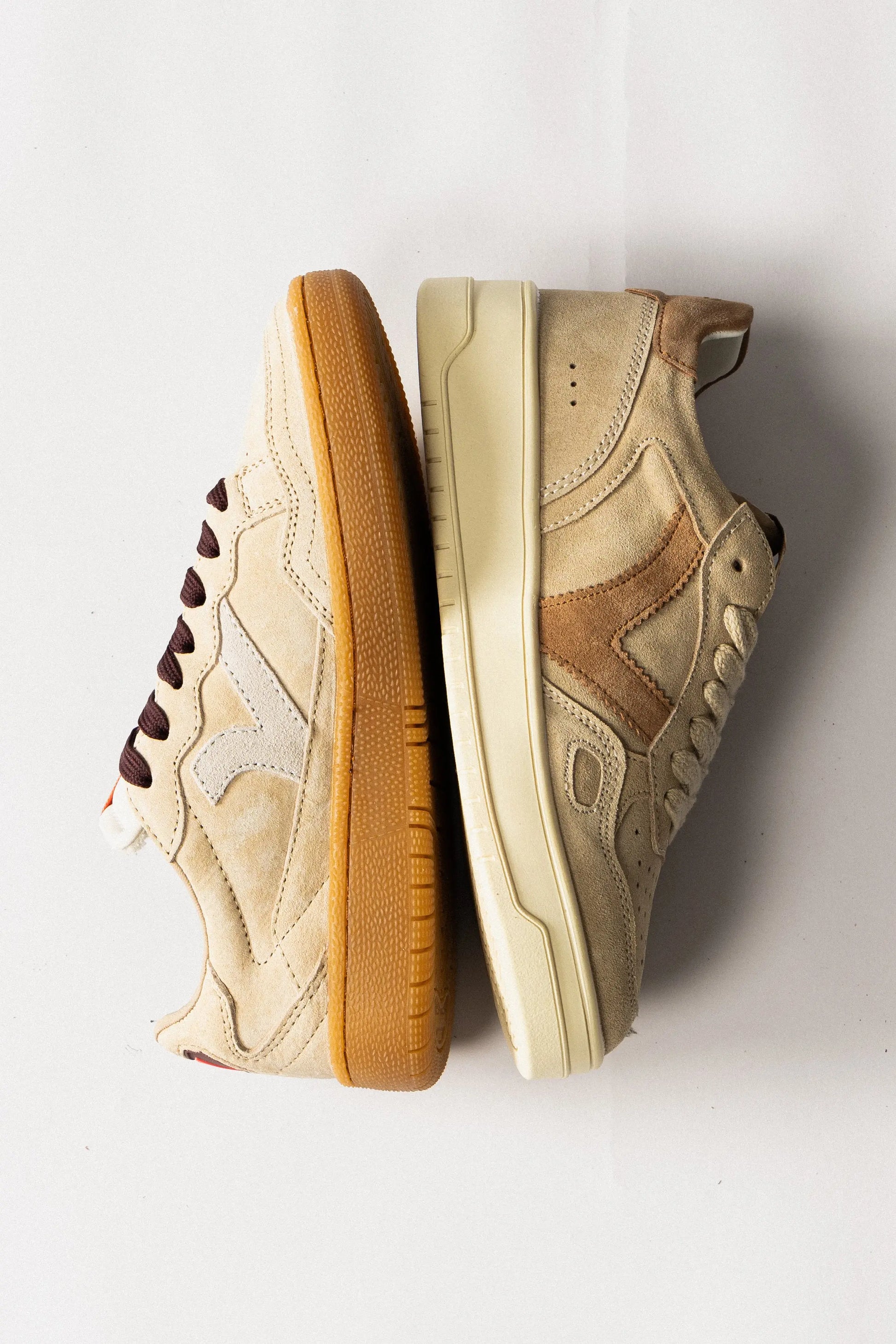 Baskets Seul – Cuir Fendu Bicolore RDG