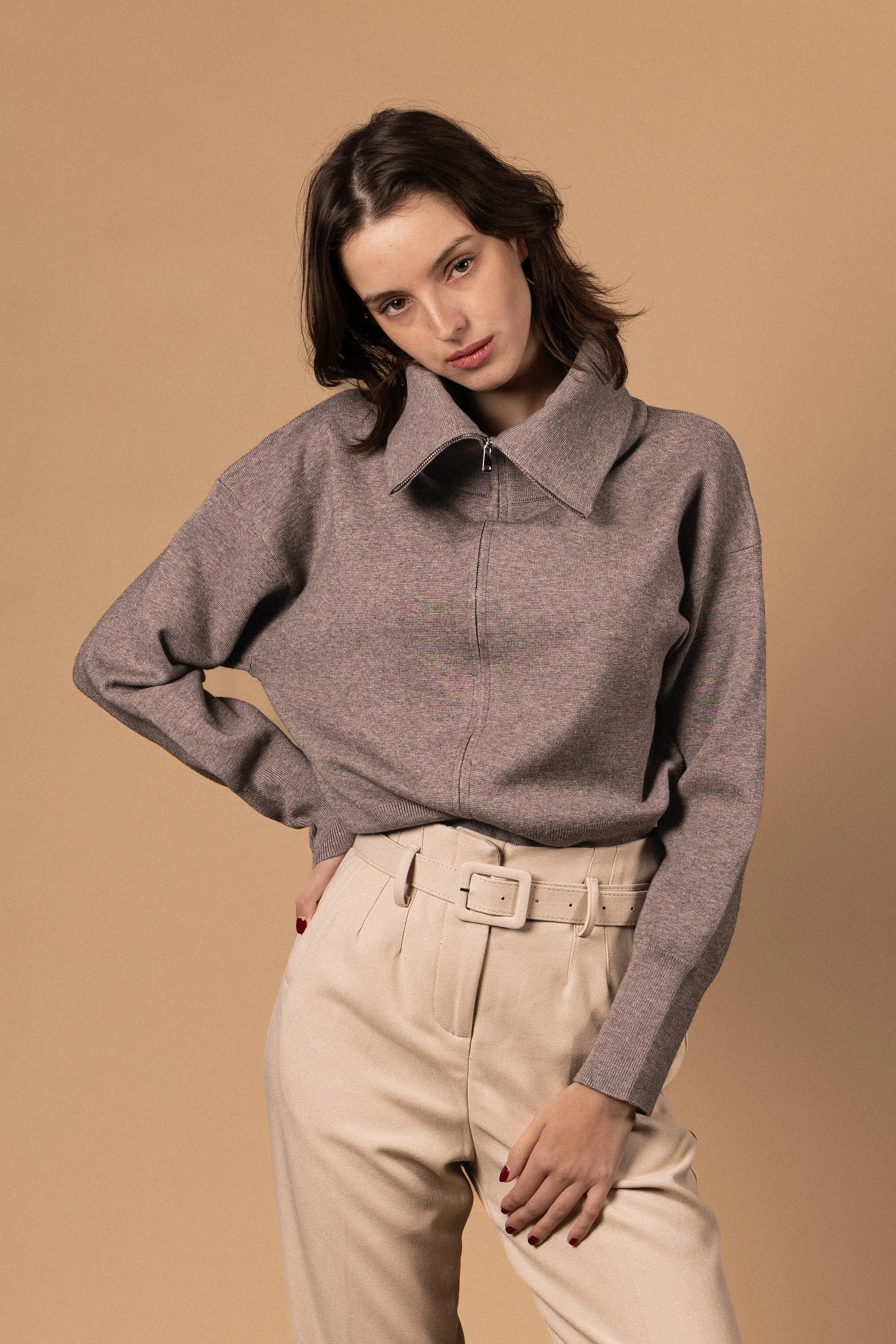 CARDIGAN ZIPPÉ SOLÈNE RDG