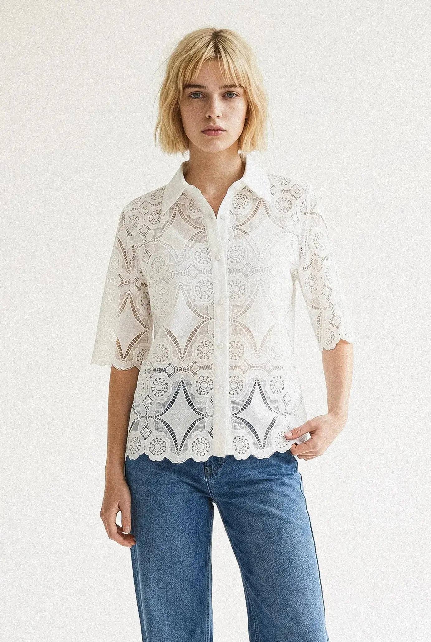 CHEMISE DENTELLE ROSE Not specified