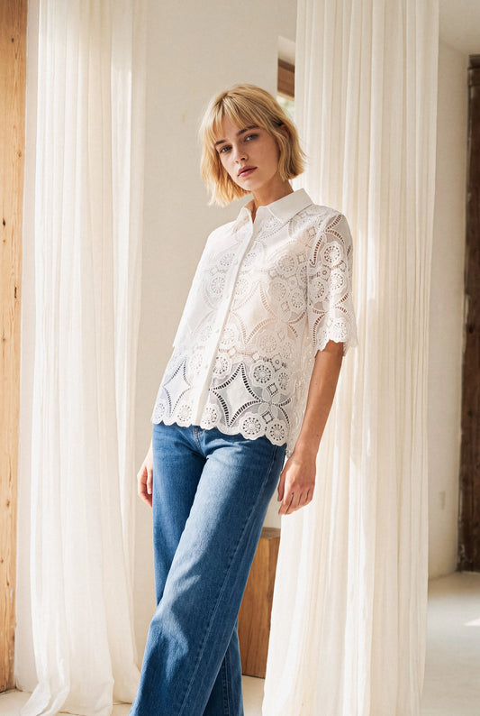 CHEMISE DENTELLE ROSE Not specified