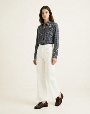 CHEMISIER BRODÉE À CARREAUX ESTHER Not specified