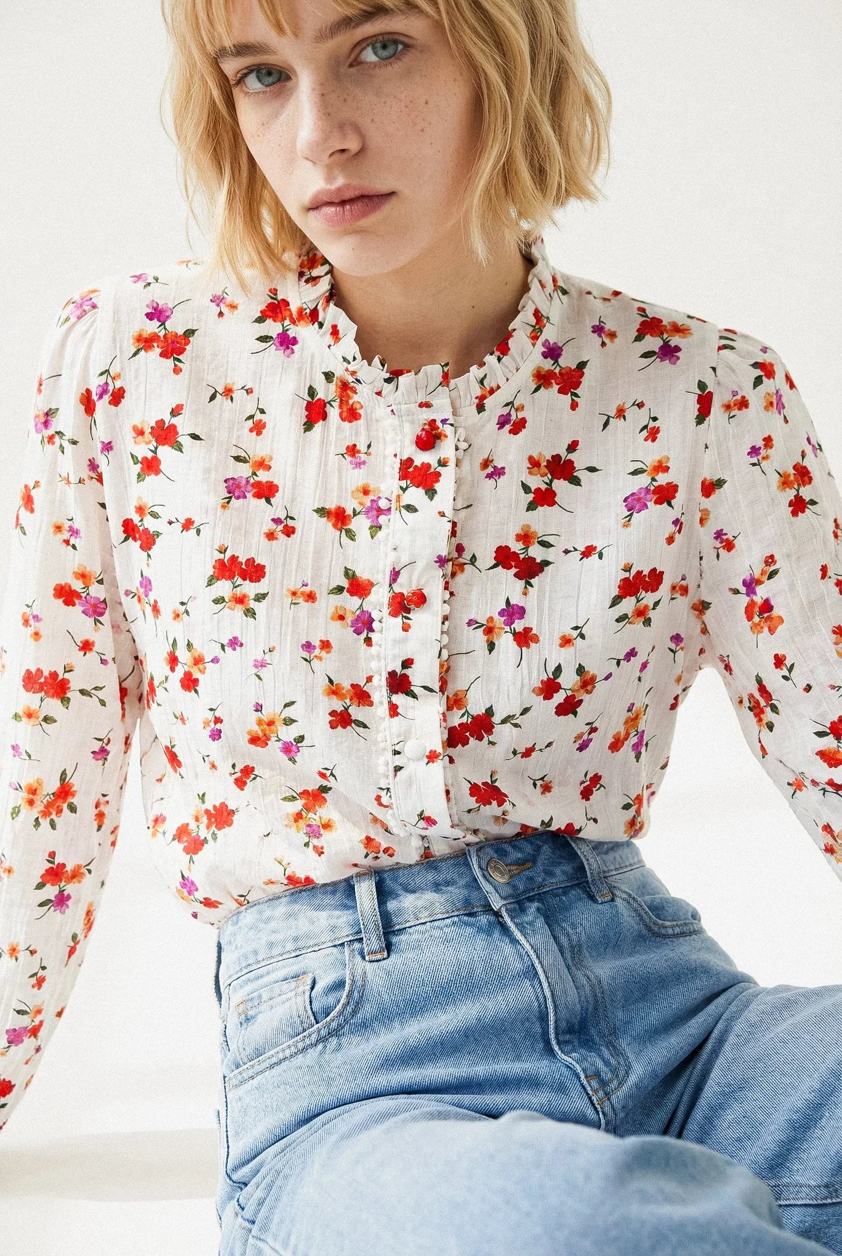 CHEMISIER IMPRIMÉE FLEURIE ÉMMA Not specified