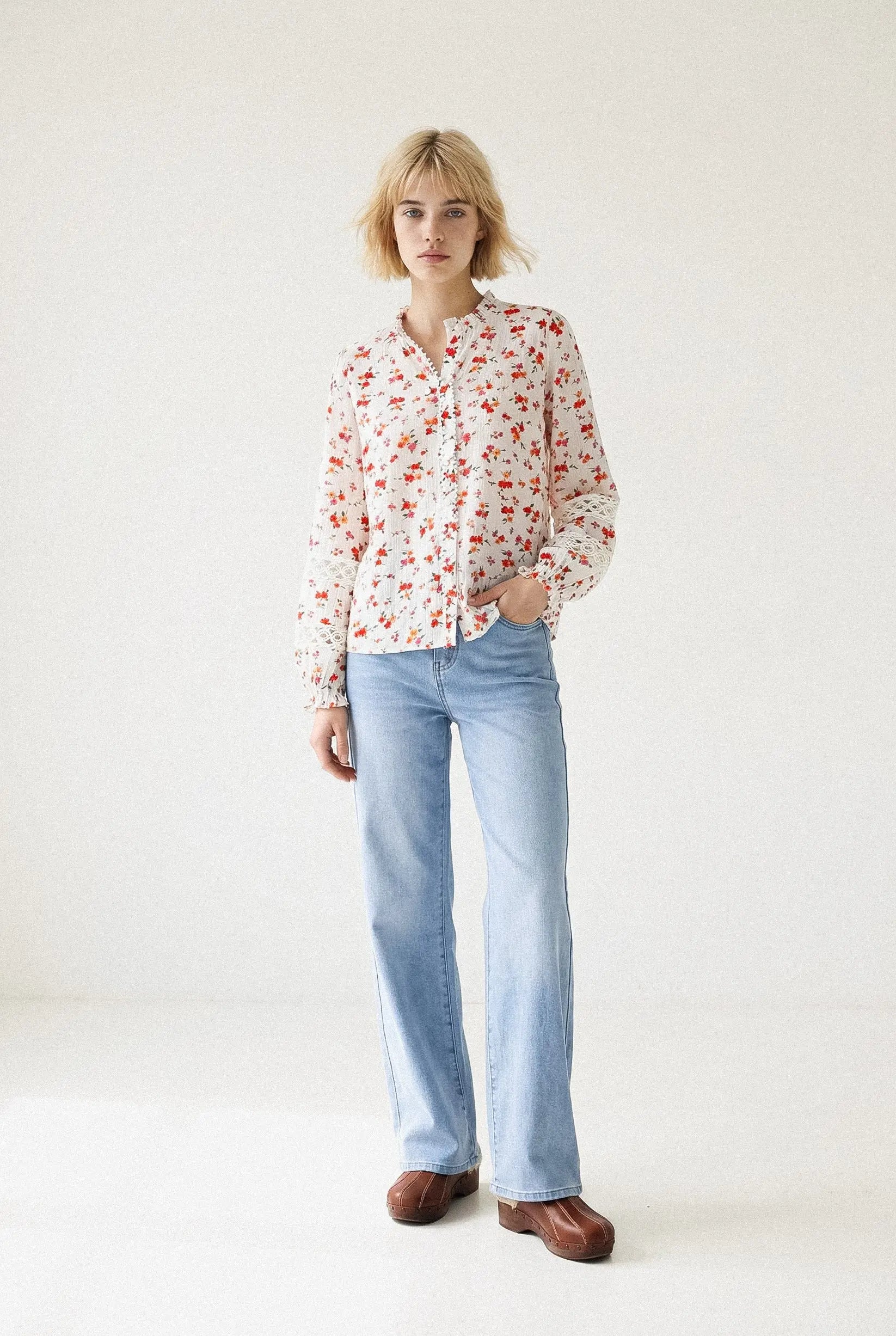 CHEMISIER IMPRIMÉE FLEURIE ÉMMA Not specified