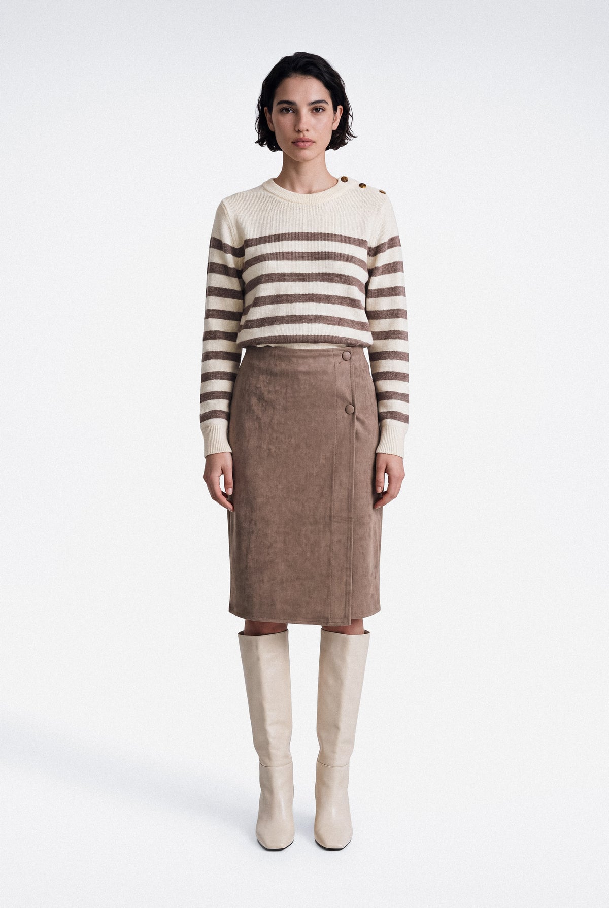 Pull Mireille, taupe