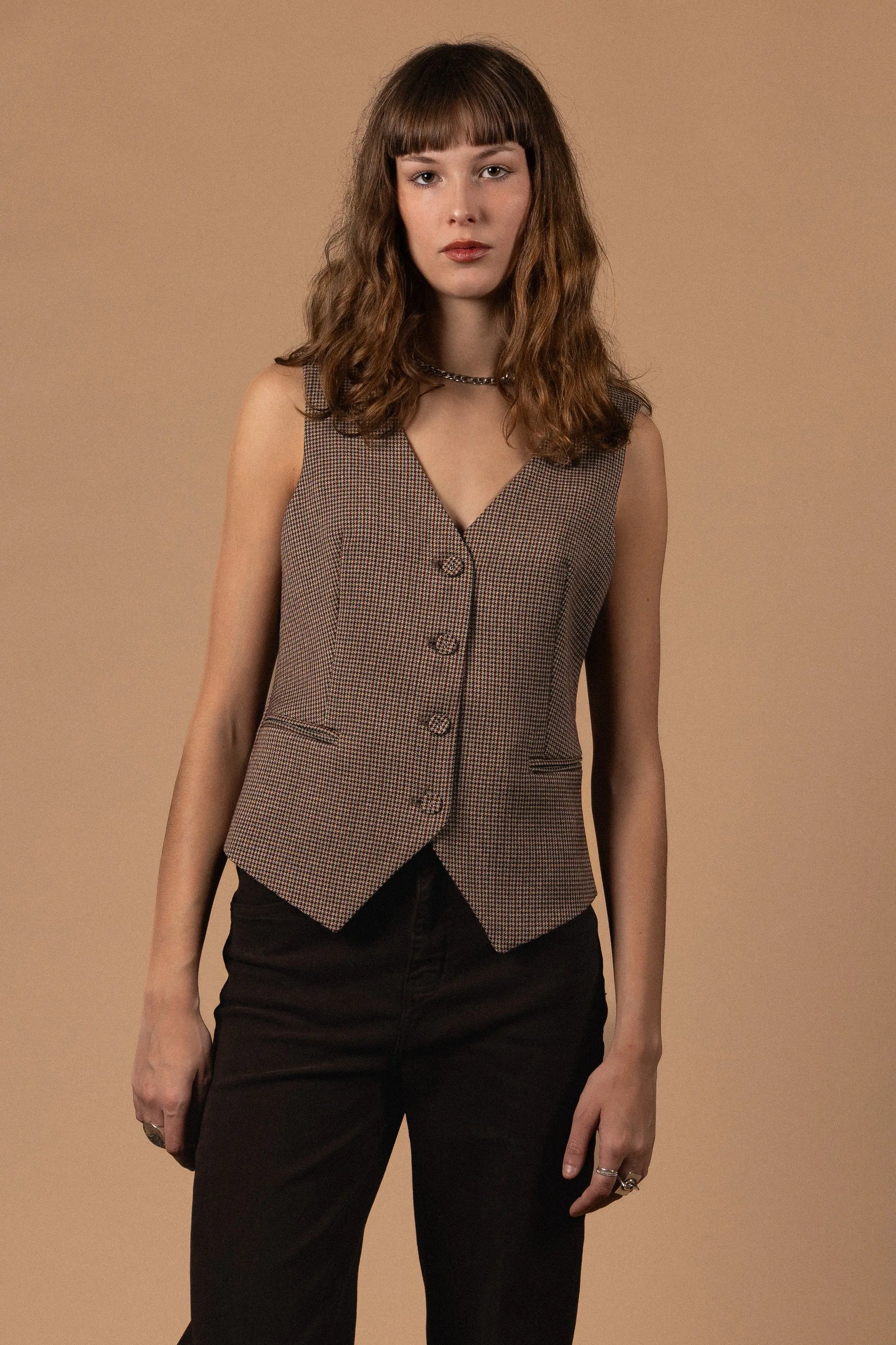 GILET BARMAN À CARREAUX Not specified