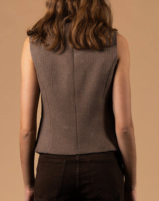 GILET BARMAN À CARREAUX Not specified