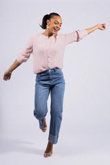 Cardigan en Maille Claire, rose