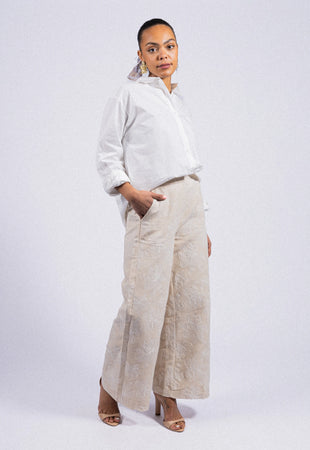PANTALON EN COTON LIN ANOUK RDG