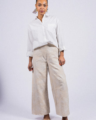 PANTALON EN COTON LIN ANOUK RDG