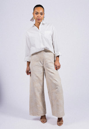 PANTALON EN COTON LIN ANOUK RDG