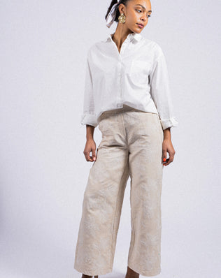 PANTALON EN COTON LIN ANOUK RDG