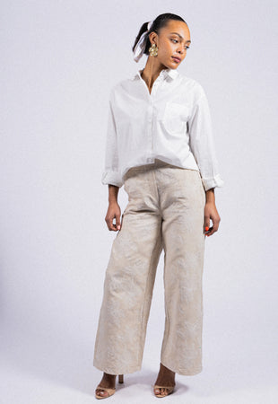PANTALON EN COTON LIN ANOUK RDG