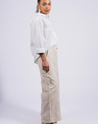 PANTALON EN COTON LIN ANOUK RDG