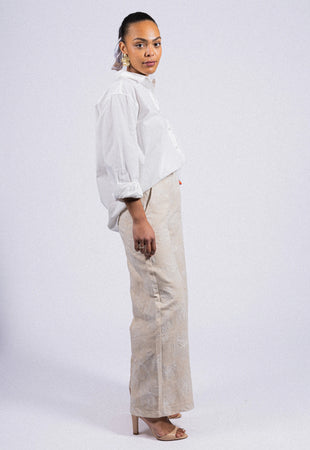 PANTALON EN COTON LIN ANOUK RDG